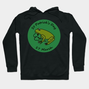 Frog with Shamrock St Patricks Day Hoodie